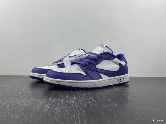 Rep TBK TRAVIS CUSTOM DM7890-386 X JORDAN AIR X OFF-WHITE 1 SCOTT 0616